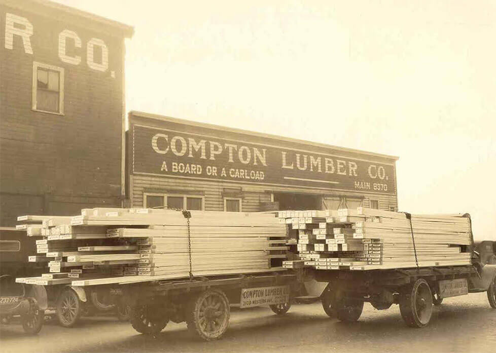 vintage compton lumber sign